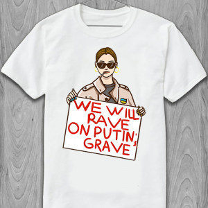 Футболка We will rave on putin grave